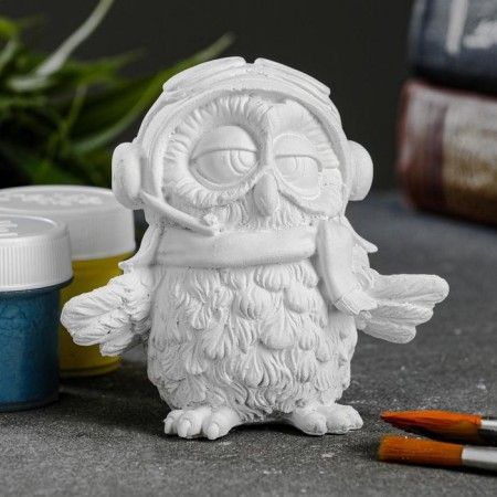Figure for coloring "owl pilot" 8x8x5cm