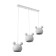 Bayerlux lamp "Barney" 3he27 40W white 21x51x21-120cm