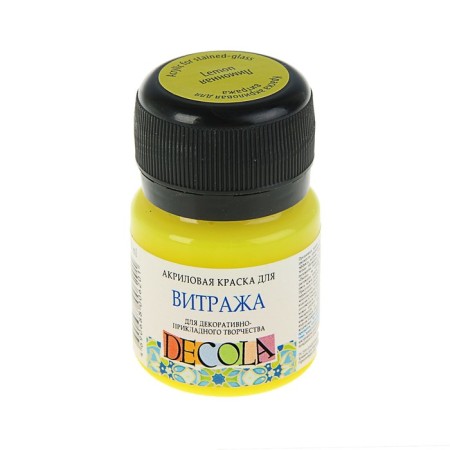 Glass paint stained glass decol, 20 ml, lemon, 4226214