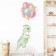 Stick plastic interior color "Green dinosaur with balloons" 30x60 cm