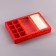 A box for 8 sweets and chocolate tiles, with a shell with a window, a "New Year's pattern" 17.7 x 17.85 x 3.6 cm.