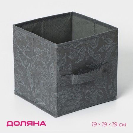 Stellying box for storing the shares "Ney", 19 × 19 × 19 cm, color gray color
