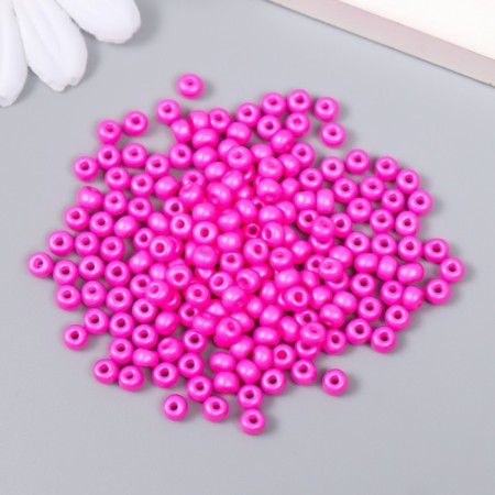 Glass beads 6/0 "neon-pink" 15 grams-1