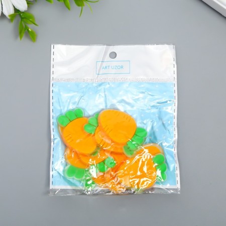 Decor for creativity rubber "carrot" set 12 pcs 4x3 cm-3