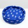 Lowcost Lyncost Round, Poplin, 40 x 40 x 12 cm, blue with crowns