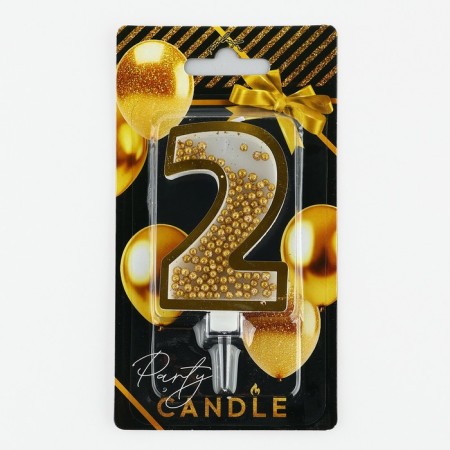 A candle for a cake, a figure with a shaker "2", 9.6 x 4.4 cm.-4