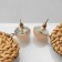 Earrings Assorted "Vakanda" style, bird, white-brown color