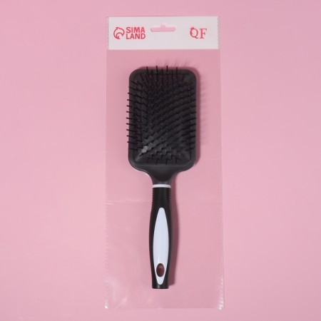 The comb is massage, wide, 8 × 25 cm, black/white color-3
