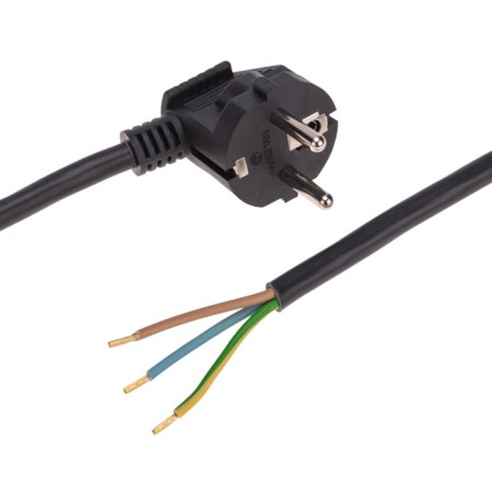 Electric cord with a PVS fork 3x1.5 mm2 3m (black) rexant