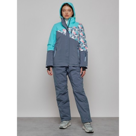 Ski suit, size 42, turquoise color-4