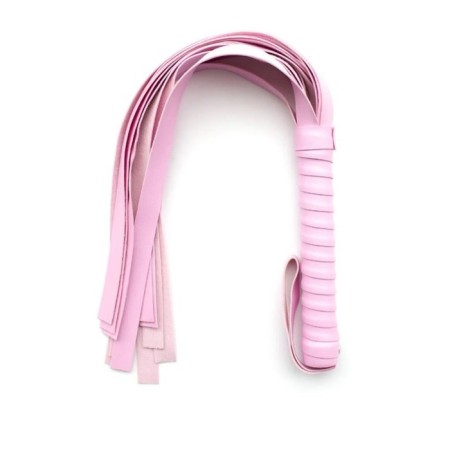 Leather whip, 55 cm, pink-3