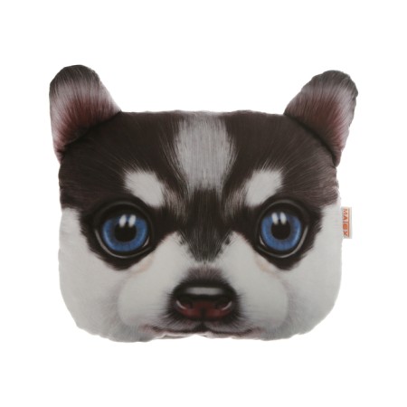 Pillow on the headrest Matech Animals Line, Husky 30 x 25 x 10 cm, brown, white-2