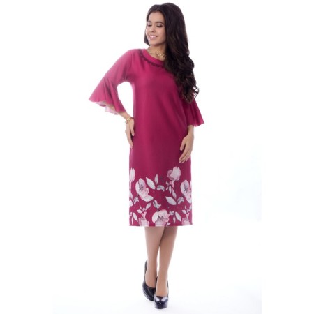 Women's dress, size 42, fuchsia color-1