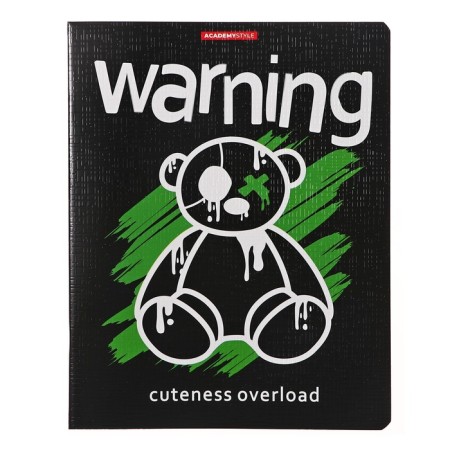 Notebook of 48 sheets in the cage "Bears", cover shaking cardboard, VD-smelships, text, block 60 g/m2, mix-2