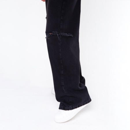 Jeans female color black, size 38 (44)-3