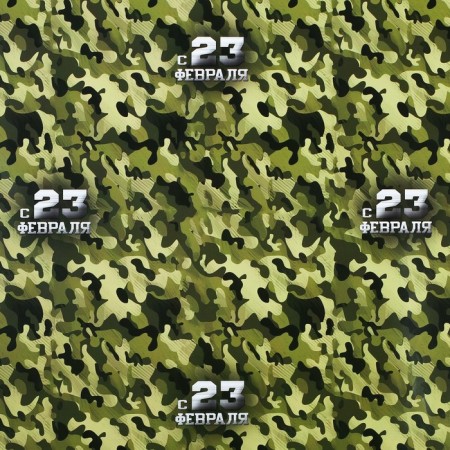 Paper packaging gloss "Camouflage", February 23, 100 x 70 cm-2