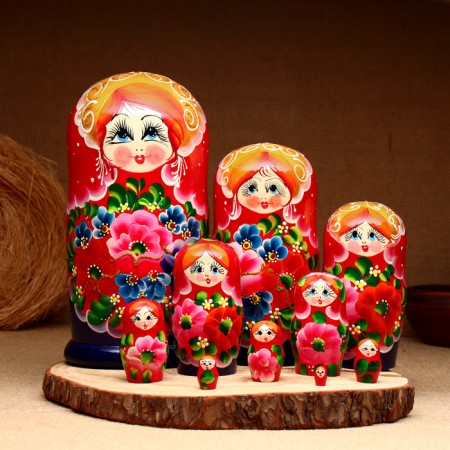 10-doll nesting doll "Alexandra", 23-27 cm