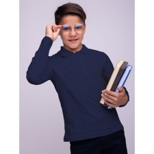 T-shirt-Polo for a boy, height 128 cm, blue color