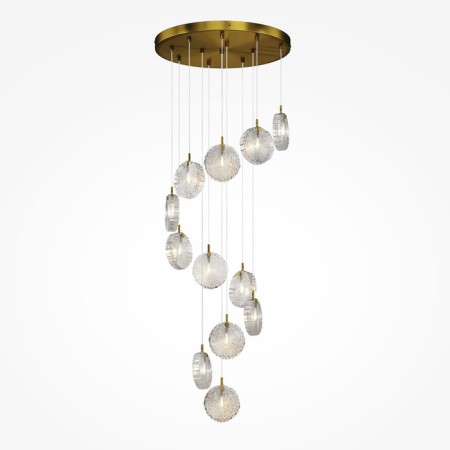 Suspension lamp Maytoni Mod254PL-12BS, 12XG4, 28W, 371 cm, Brass color