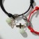 Bracelets "Demetrons" on the magnet, phosphorus balls, cross, black-red color, 6 cm