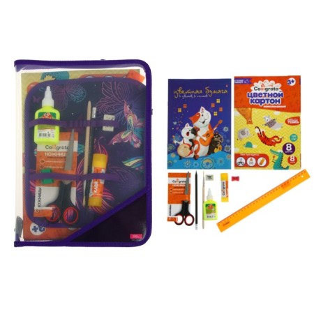Labor folder A4, 325 x 230 x 25 mm, lightning around, folding bar, plastic, PTR-1 "butterflies", with a filling of 10 items