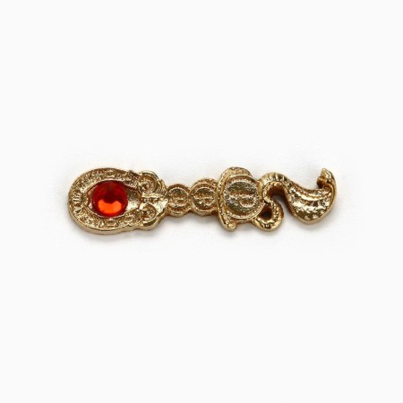 Spoon-hareman with a stone "wallet talisman", 4 x 1 cm-1