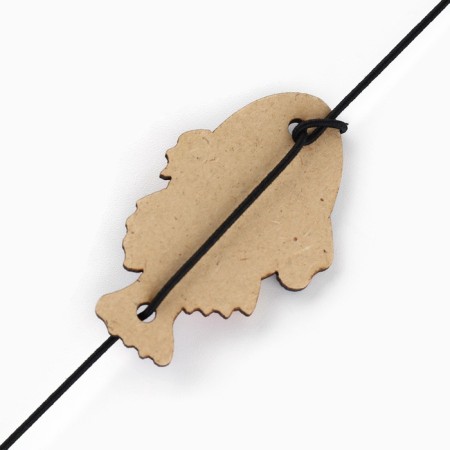 Teaser with wooden suspension "Bright fish", 5 cm-5