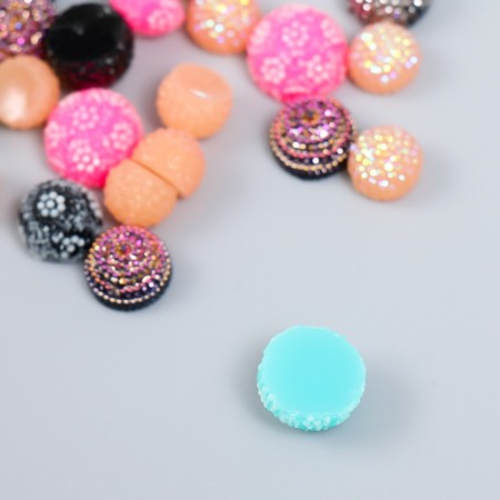Decor for creativity plastic "Knitted balls" set 24 pcs mix 1x1x0.8 cm-2