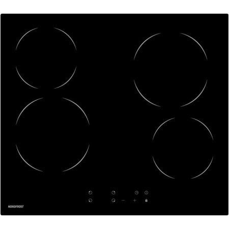 Hon surface NordFrost EM 6049 B, sensor, 4 burners, black