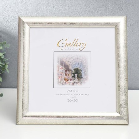 Photo frame Plastic Gallery 20x20 cm, 647221-22, silver (plastic screen)