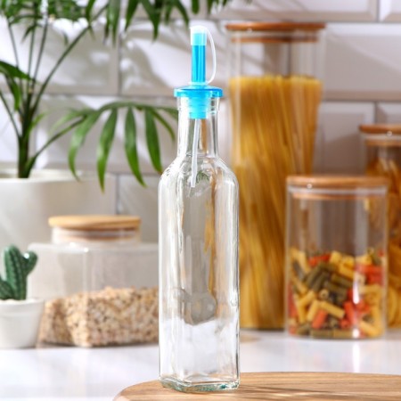 Glass bottle for sauces and oil "Classic", 270 ml, 5 × 25 cm, chick cover color