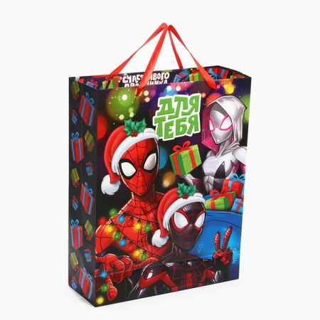 New Year. Gift package, 31x40x11.5 cm, packaging, spider-man-2