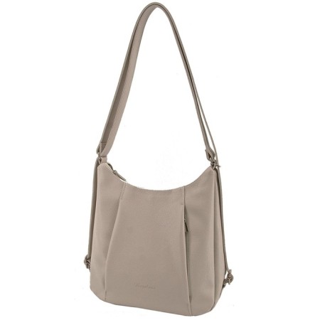 Women's bag B2821-24110, beige color, artificial leather, 24x11x27 cm