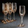 A set of champagne glasses “Smooth”, 200 ml, 6 pcs, the color of amber