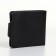 Men's purse on the button, Textura, cards, coins, black color