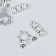 Decor for creativity Metal "Machine and Traffic Light" silver set 5+5 pcs 1.9x1.7 cm