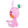 Toy inflatable "Bunny", 35 cm, pink color