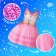 Carnival set "Dragon": pink dress, rim