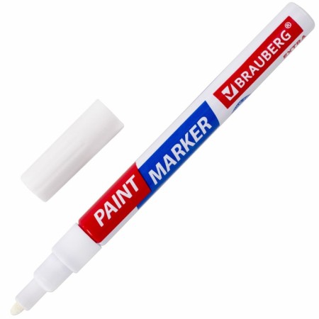 Markker-color (lacquer) 2.0 Brauberg Extra, reinforced nitro-base, alum, white 151967