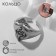 The ring "Millennium" snake, black and white color in silver, dimensionless
