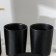 A set of accessories for the Eco bathroom, 4 items (soap dish, soap dispenser, 2 glasses), black color