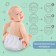 Reusable diaper, white color