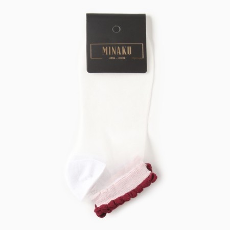 Women's socks glass minku color lilac/white, size 36-37 (23 cm)-5