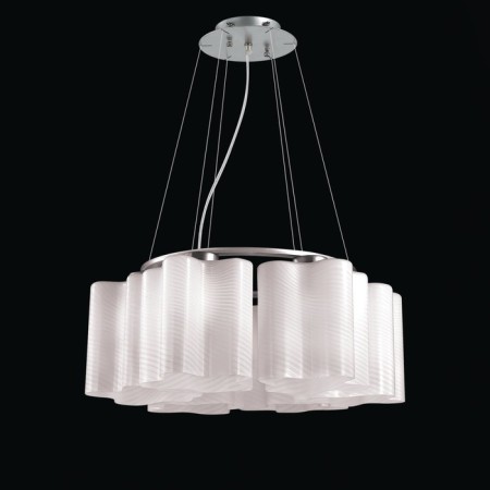 Suspended chandelier ST LUCE. SL117.503.06. ONDE. 6x60 watts, E27, 52x52x22 cm, silver color-3