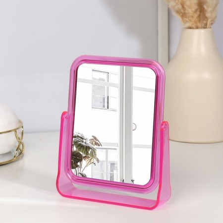 The mirror is desktop, bilateral, with an increase, a mirror surface 10.5 × 14 cm, color mix-1