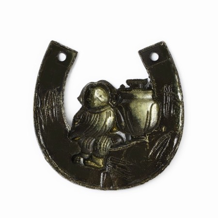Horseshoe Brownie with a samovar "Peace to your house", 7 x 7 cm-3