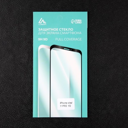 Protective glass 9d Luazon for iPhone X/Xs/11 Pro, full glue, 0.33 mm, 9n, black-3