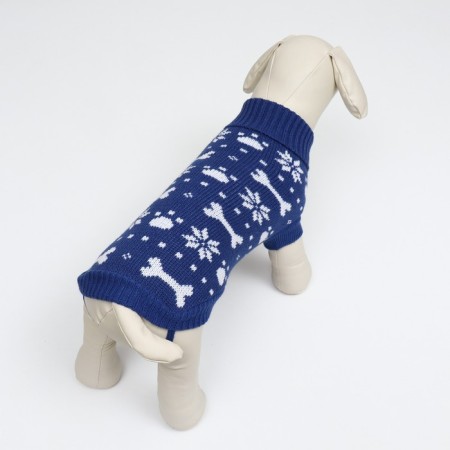 Sweater "Bones-snow", size 6 (DS 17-20, OG 22-28, Osh 14-16 cm), blue-2