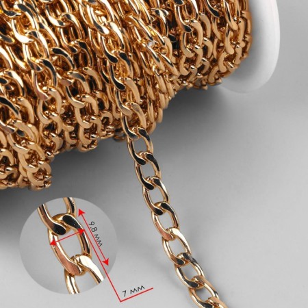 A bag for a bag, flat, aluminum, 7 × 9.8 mm, 10 ± 0.5 m, gold color-1
