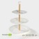 Porcelain dish 3-tier Bellatenero, D = 18/22/26 cm, white color